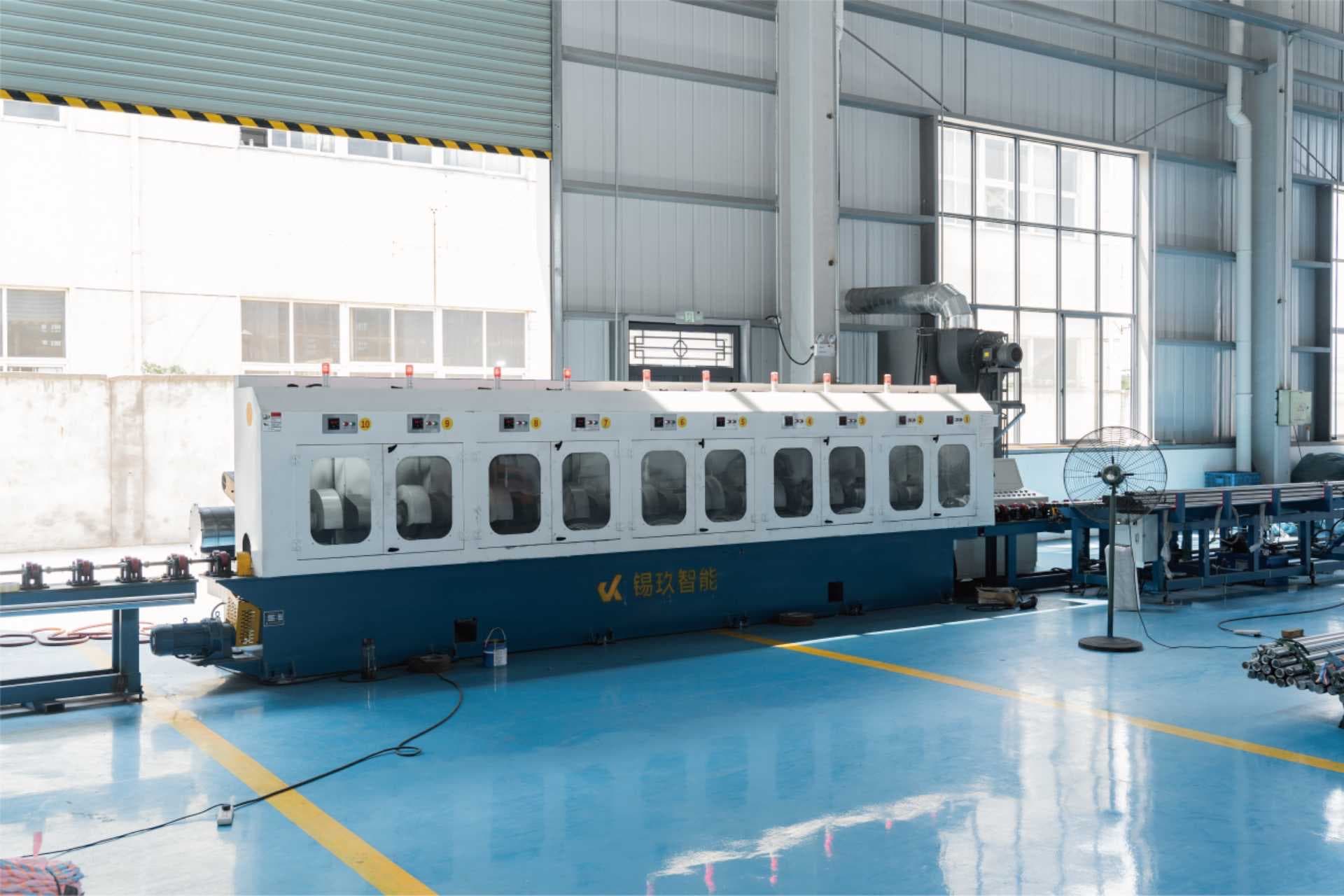 Polishing and finishing line for piston rods inside XIJIU factory